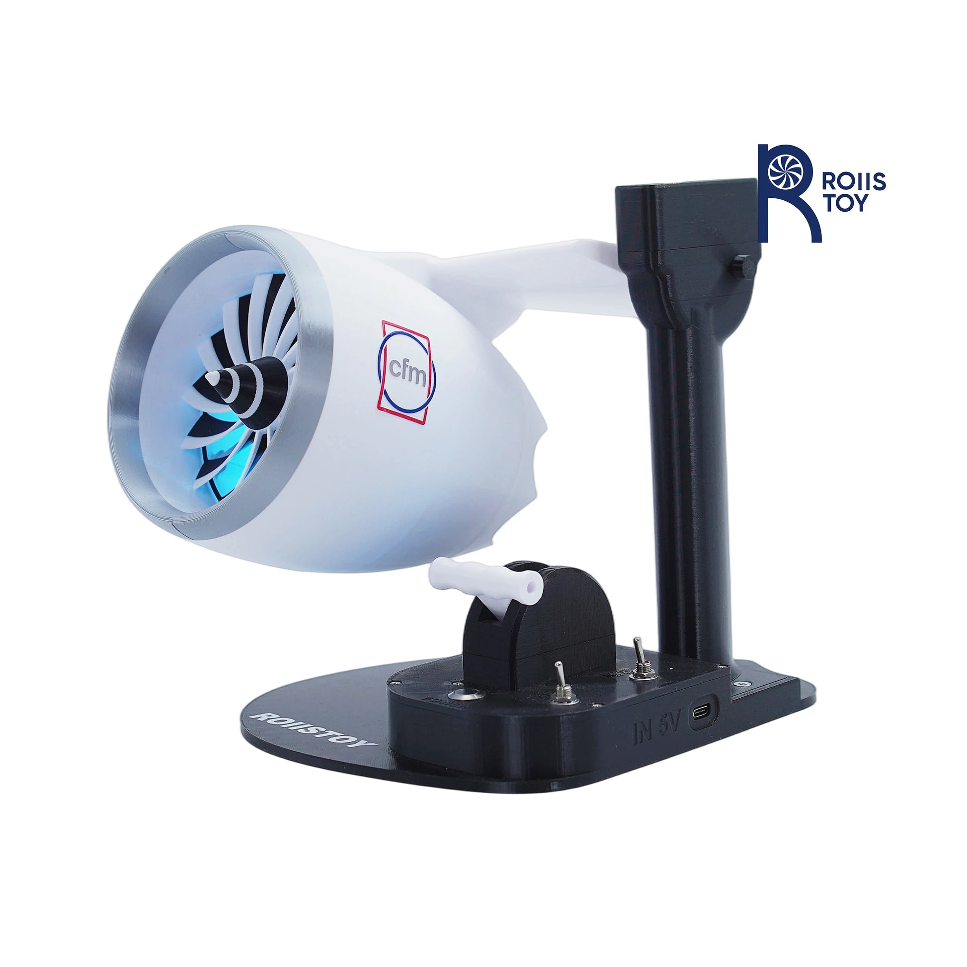 Turbojet Fan Style Single Head Mist Humidifier Blowing Feature RGB Lighting Effects for Bedroom Living Room Office Desk Air Humi