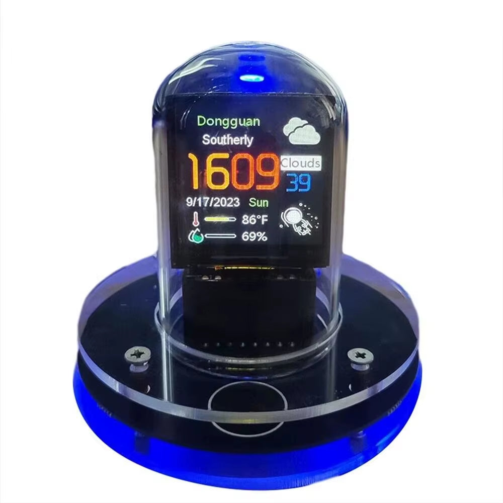 Nixie Tube Clock Smart Wifi Glow Diy Tube Clocks Cyberpunk Style Digital Table Clock Visual Display Changeable Automatic Update